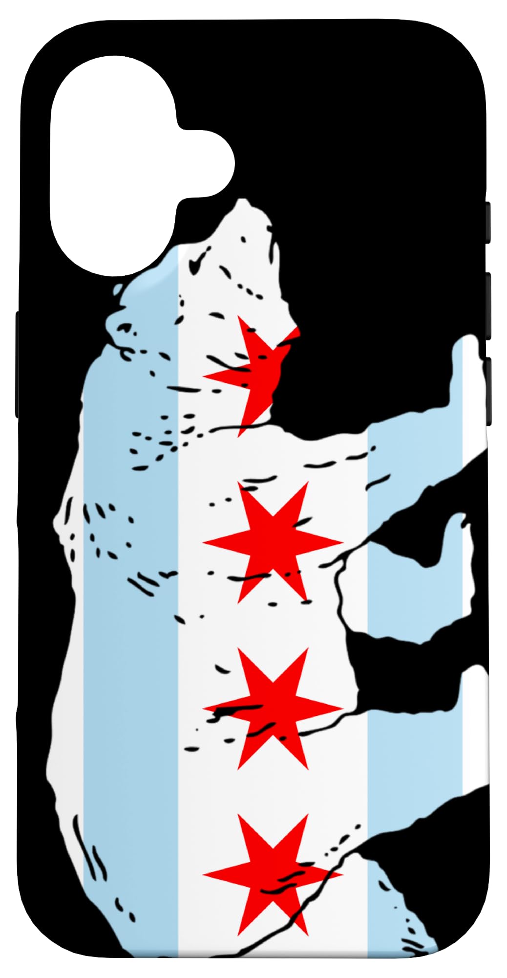 Chicago Flag Bear Case for iPhone 16