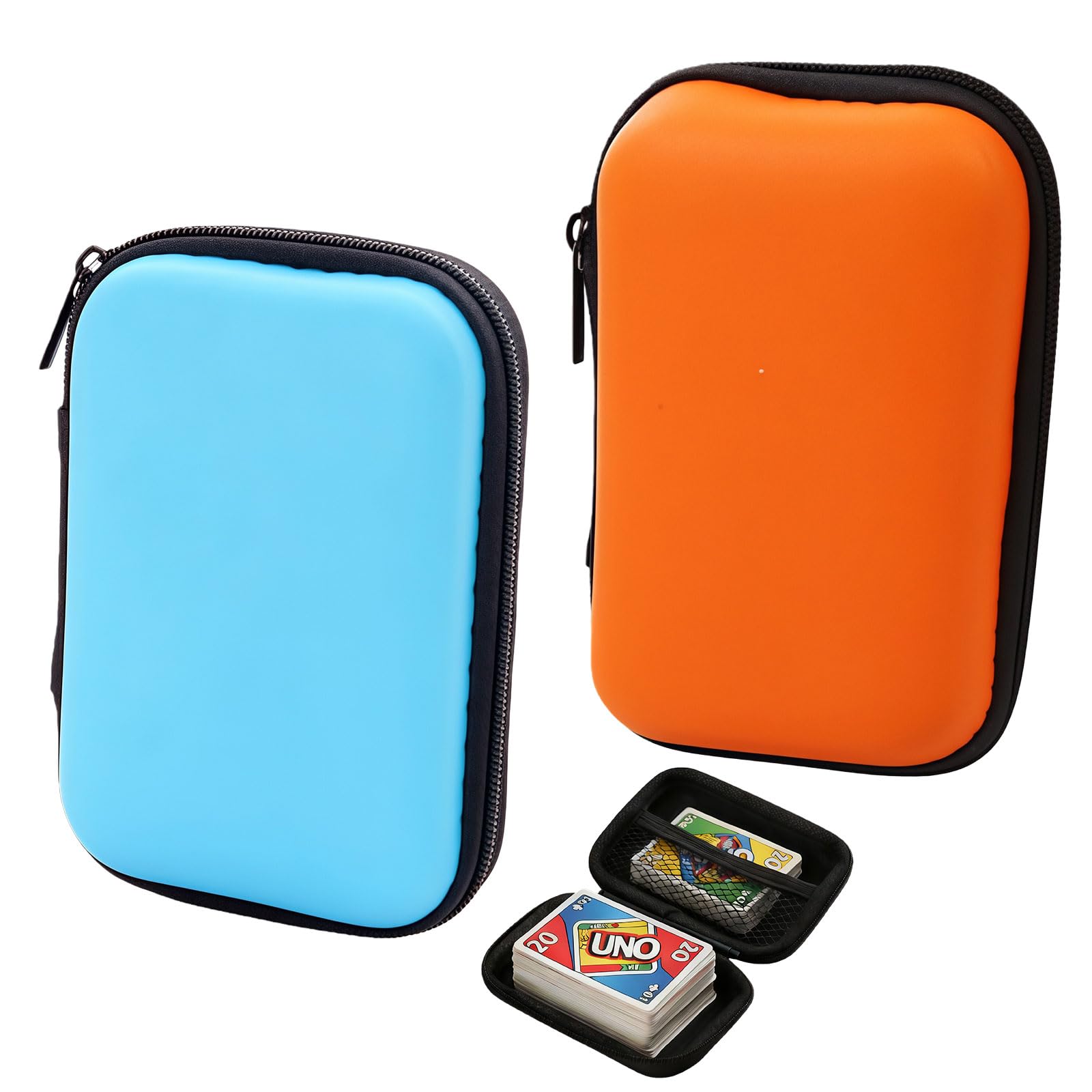 UNO Card Case, Portable EVA Storage Box with Zipper for Playing Cards