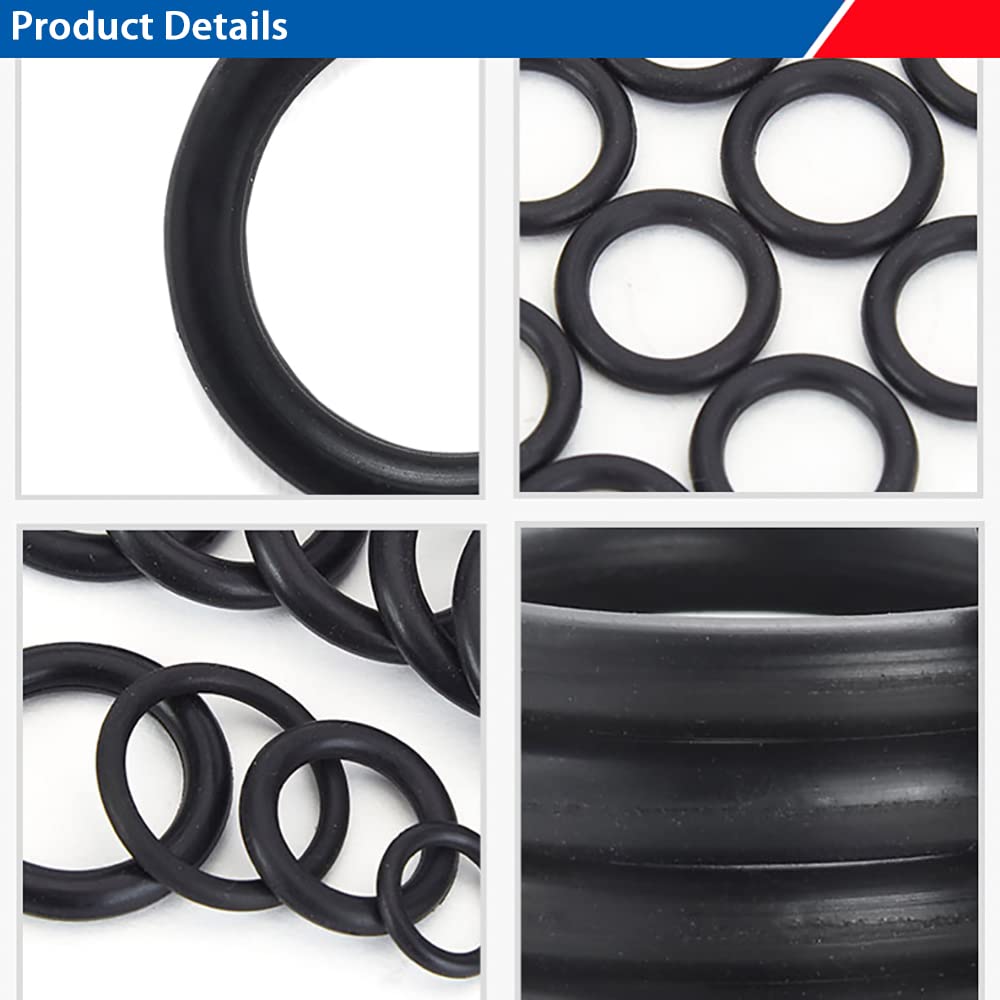 Anillos, junta tórica, anillos de sellado, arandelas de junta de sellado de junta tórica de silicona for reparación de válvulas de compresor Diámetro exterior 23-30 mm Diámetro del cable 5 mm 20 pieza