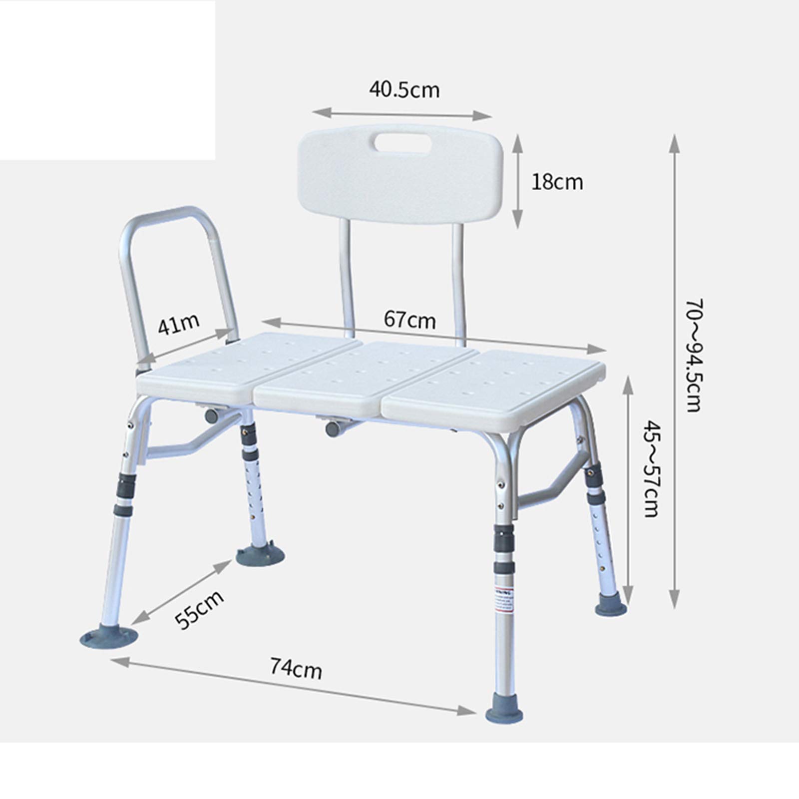 Silla de Ducha para Bancos de Ancianos Elevadores de Bañera de Altura Ajustable para Personas Mayores y Discapacitados Ayudas de Ducha Asiento de Ducha Taburete de Ducha con Brazos