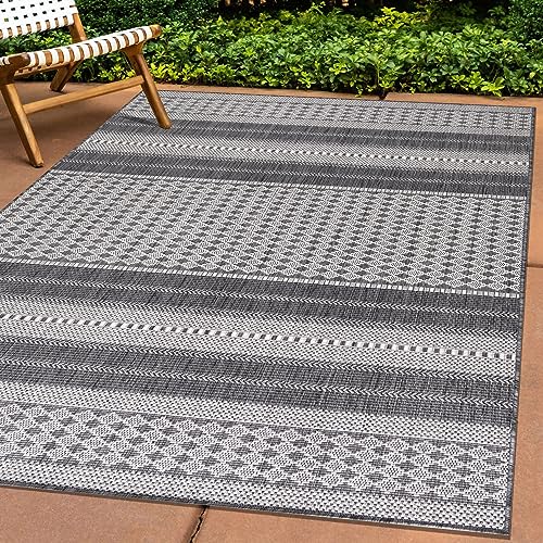 Carpettex Outdoor Teppich Wetterfest 140 x 200 cm Sisal Optik Beige - Ideal für Balkon, Garten, Terrasse und als Küchenteppich - In&Out Teppich Waschbar, Flachgewebe, Pflegeleicht, Vintage Design