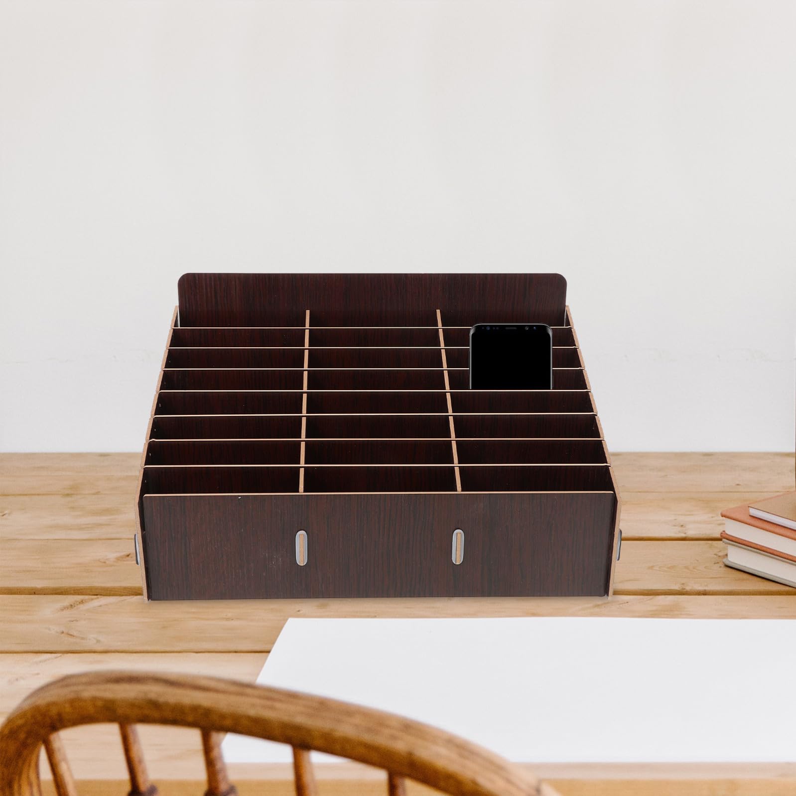 HANABASS Organizer da Scrivania in Legno Scatola Portaoggetti Scomparti Multipli per e Piccoli Oggetti per Camera e Spazio di Lavoro