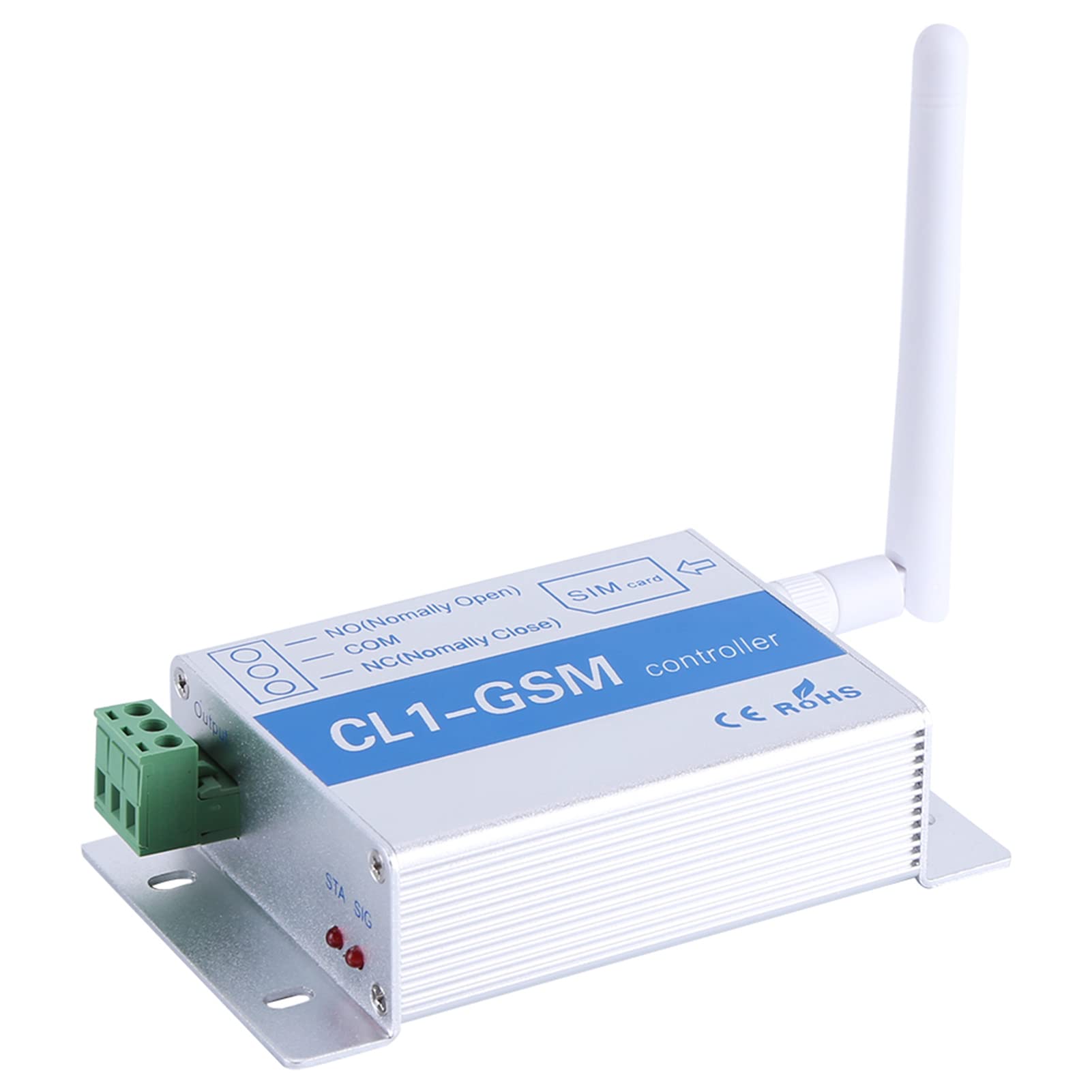 YWBL-WH Télécommande GSM CL1 - Commutateur SMS GSM 2G Quad Band - Relais sans Fil 10 A pour Portail de Garage, Appareils électroménagers et Contrôle Industriel (UE)