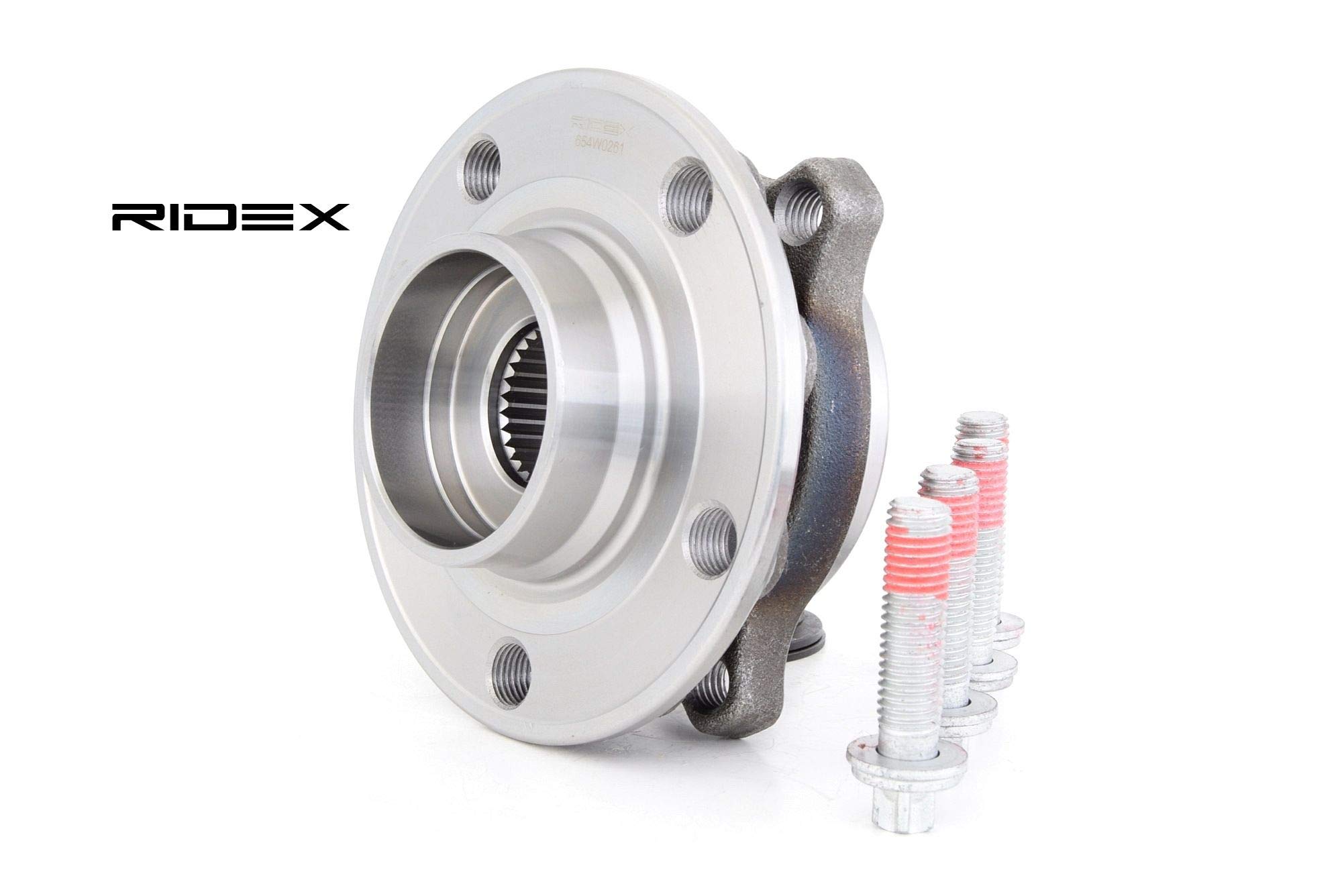RIDEX 654W0261 Kit cuscinetto ruota Anteriore bilaterale con sensore ABS integrato con bulloni/viti