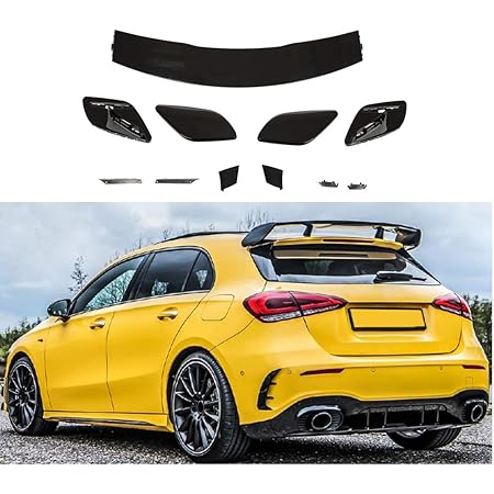 Hjhnb Abs Heckspoiler Rear Spoiler Fur Mercedes 5 Turiger Schragheck W177 A Klasse A160 A180 A200 A220 A250 Amg A35 4 Matic 2019 2020 Kofferraum Heckklappe Fensterflugel Lippe Hellschwarz Amazon De Auto Motorrad
