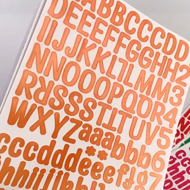 9 Hojas De 1077 Calcoanías De Letras Del Alfabeto, Calcoanías De Vinilo Del Alfabeto De 1