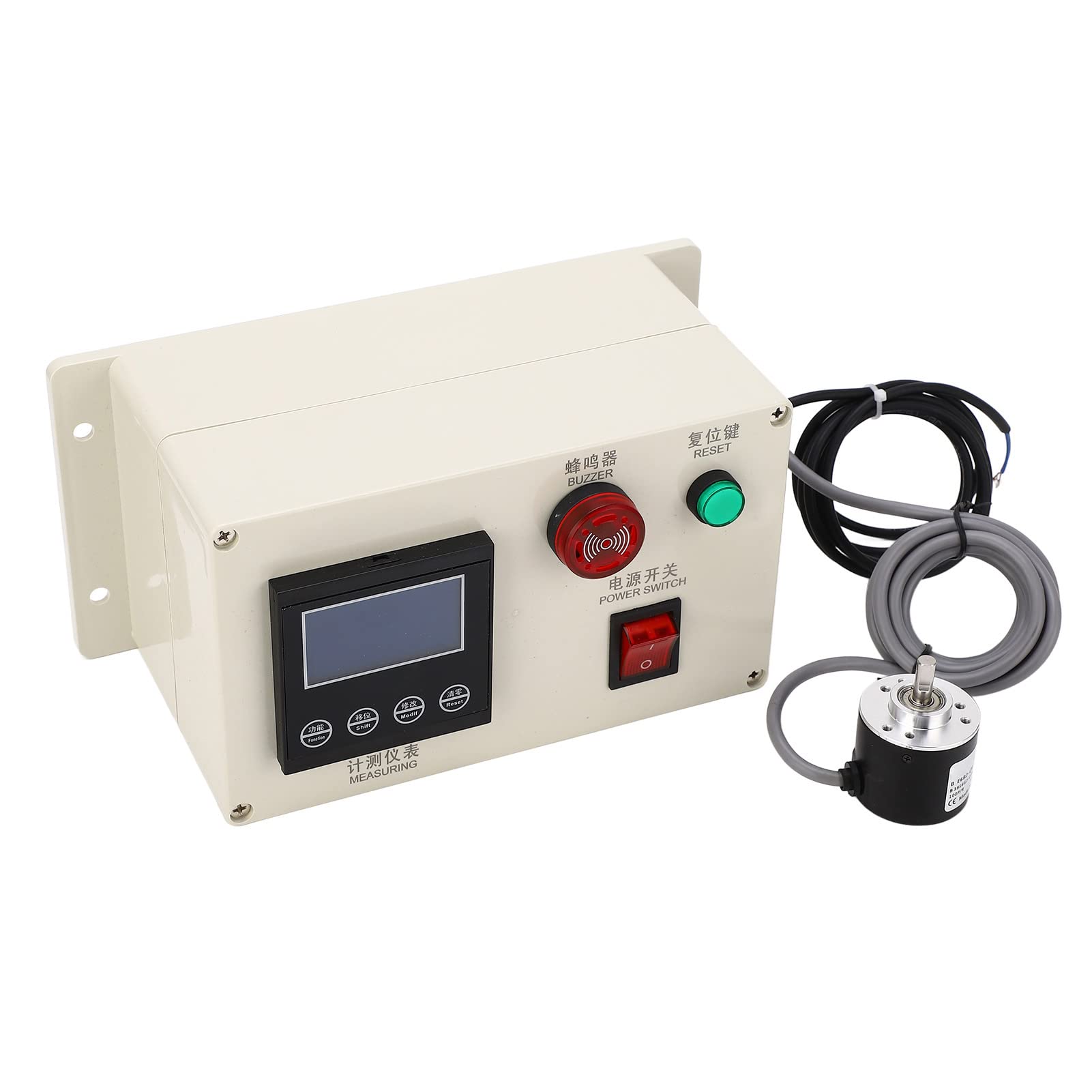 Contador de medidor digital Dispositivo de medición de longitud de grado industrial de doble de 6 dígitos con función de memoria de alarma Control de relé dual para fábric