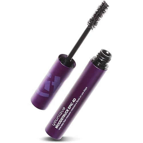 Younique MOODSTRUCK EPIC 4D Fiber Mascara | Volumizing, Lengthening & Lifting Mascara | Waterproof, Smudge-Proof, Long-Lasting | Bold, Defined, Flake-Free Lashes | 7 ml