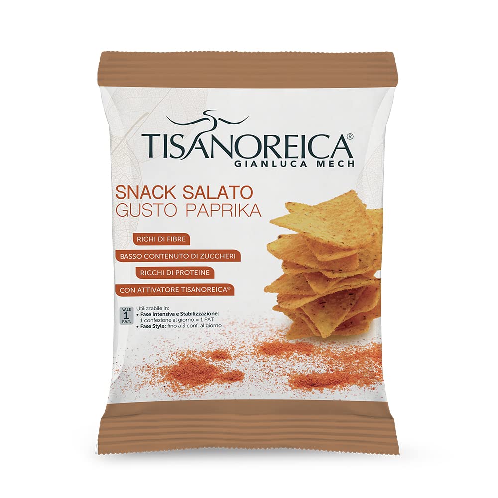 Gianluca Mech | Tisanoreica Snack Salato Gusto Paprika, Confezione da 80g