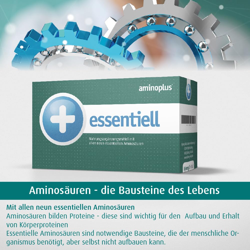 aminoplus essentiell 60 Tabletten, Nahrungsergänzungsmittel mit allen neun essentiellen Aminosäuren