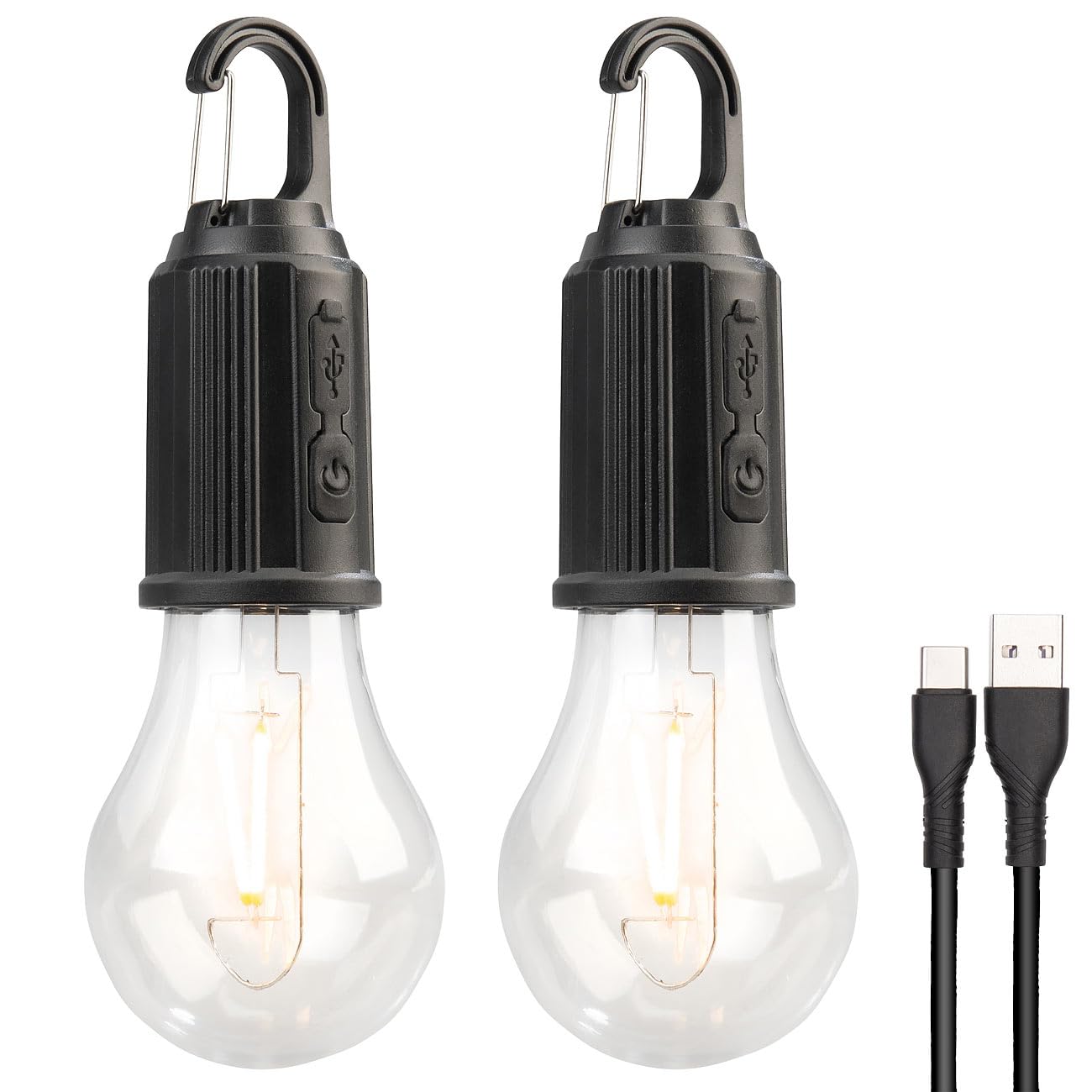 Lunartec Campinglampe: 16er-Set LED-Akku-Glühbirnen mit je 120 Lumen, 400 mAh, USB-Ladung (wiederaufladbare Kabellose Lampen, Campinglampe Akku, Angeln)