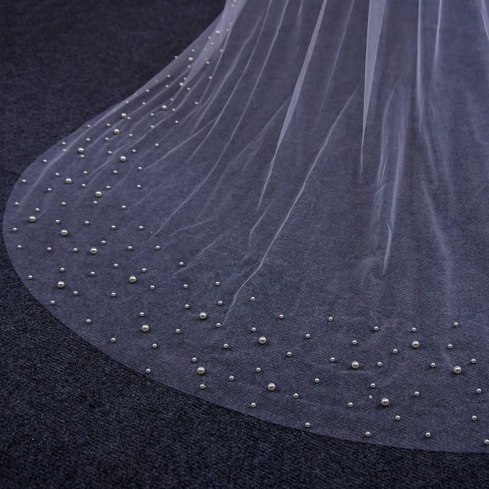 Wedding Veil Bridal Veils Pear Veil Bride Bachelorette Party Bride Accessories(Ivory,150cm)