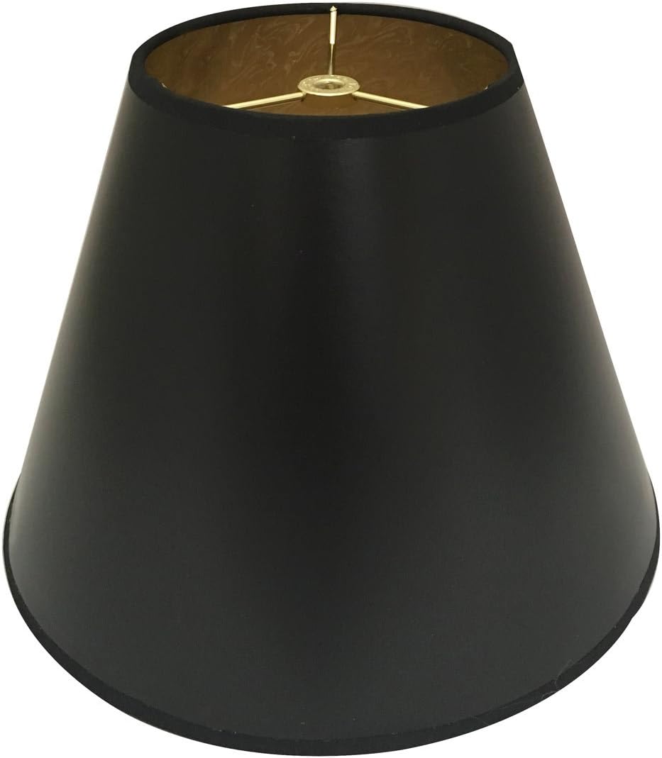 Royal Designs, Inc. Empire Hardback Parchment Shade, HB-627-12BLK/GL, Black/Gold, 6 x 12 x 9