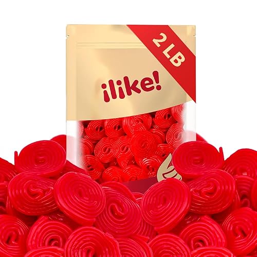 Miniatura 3 de Broadway Strawberry Wheels - Caramelo de regaliz rojo, bolsa de 2 libras