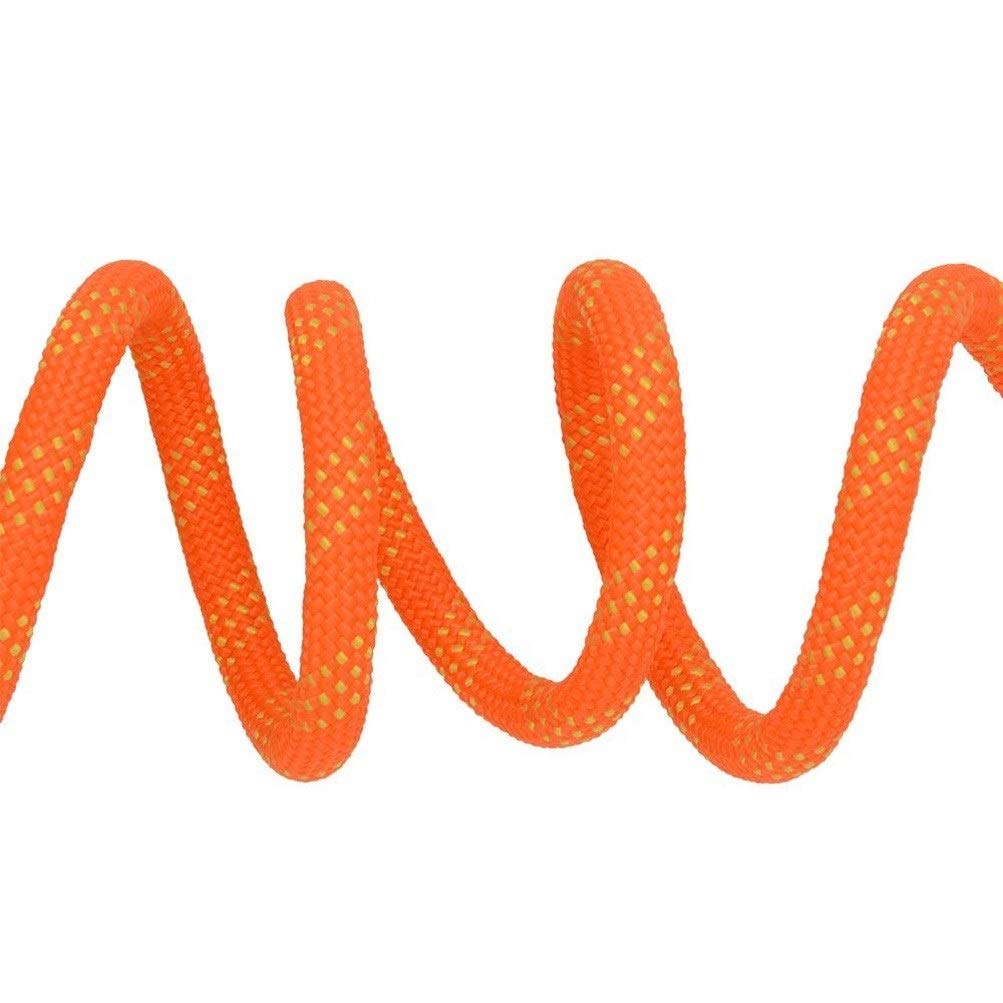 Cuerda Cuerda de Escalada Naranja de 10-12 mm, Cuerda de Seguridad, Trenza de Nylon de Doble Capa con mosquetón, Cuerda de Escape Ante desastres Resistente a Altas temperaturas 10M-100M