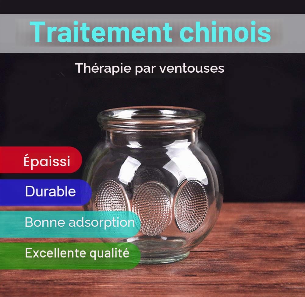 Lot de 14 Ventouses de Thérapie en Verre épais pour Professionnels,Ventouses Chinoises,Cupping Therapy Ventouse