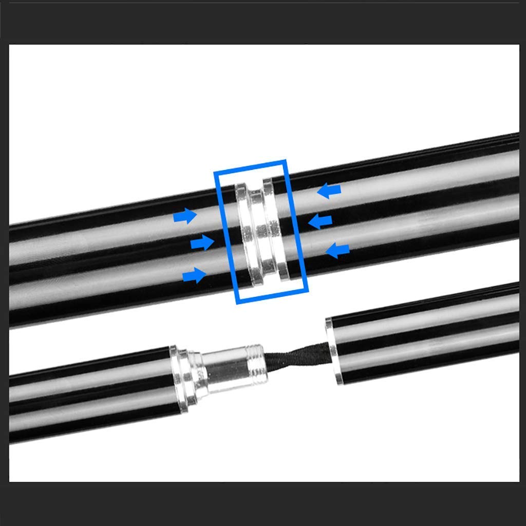 Bastón Plegable en Negro - Portátil - Totalmente Ajustable - Ligero - Bastón de Aluminio Bastón de Senderismo con luz LED - Pie sin Deslizamiento, muletas Times