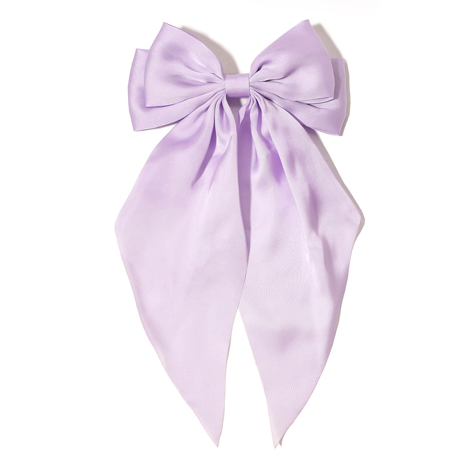 MICFENY Large Double Layer Hair Bowknot Clip For Adults Teens Soft Ribbon Fabric Barrettes Metal Hairpin For Daily Styling