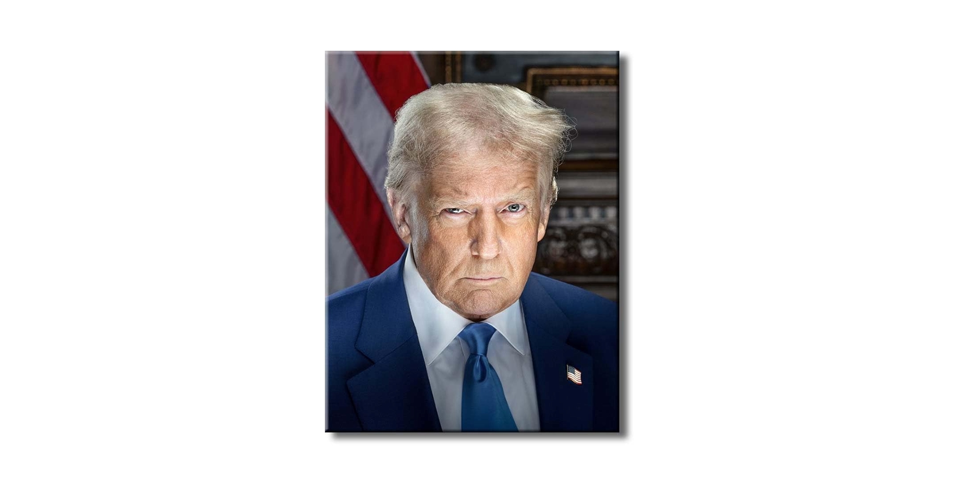 ドナルド肖像画額縁入り Amazon.co.jp: ドナルド・J・トランプ写真 黒面取りフレーム入り