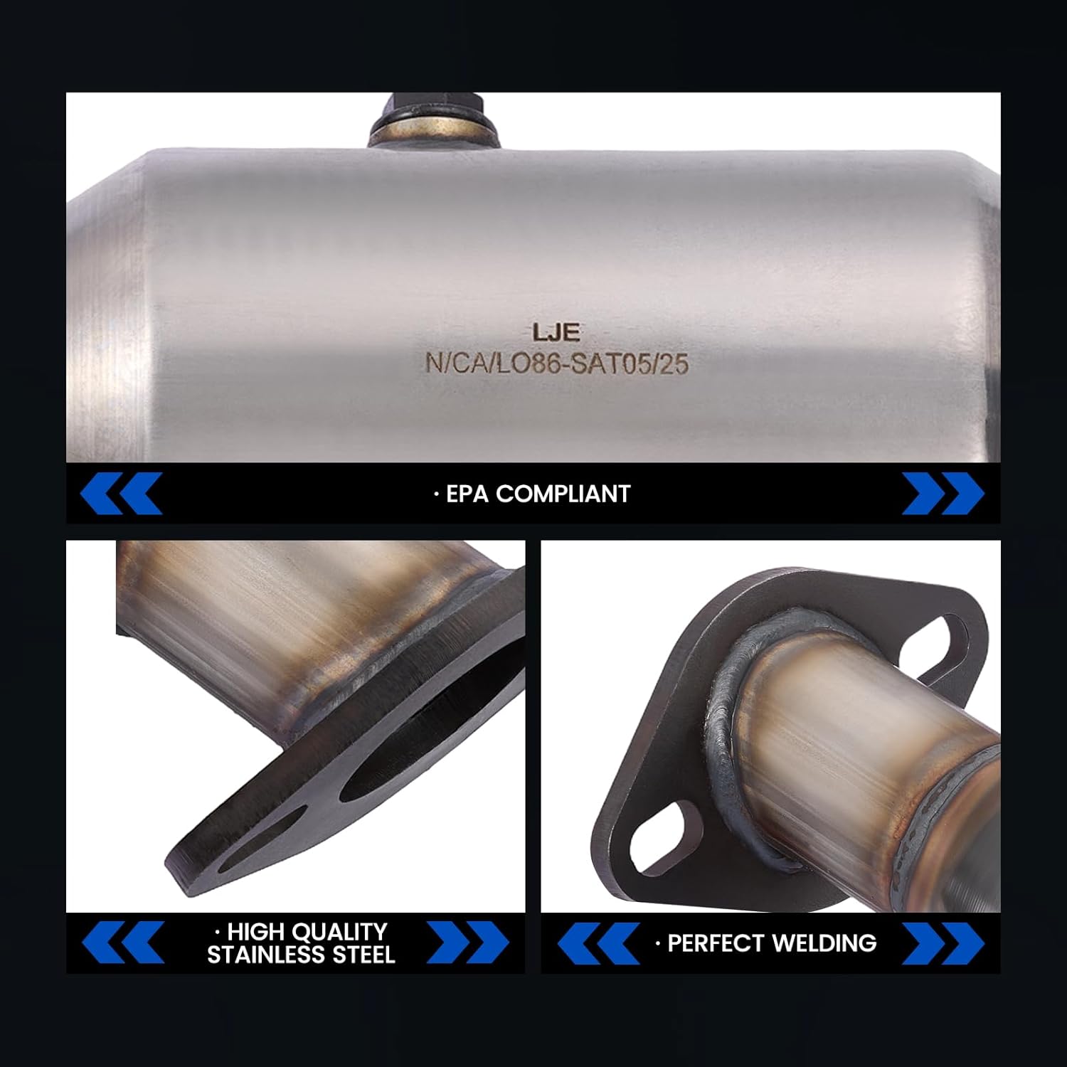 Exhaust Manifold Catalytic Converter Kit Direct-Fit Compatible with Kia Soul 2012-2019, Rio 2012-2017, Compatible with Hyundai Accent 2012-2017, 1.6L (EPA Compliant)