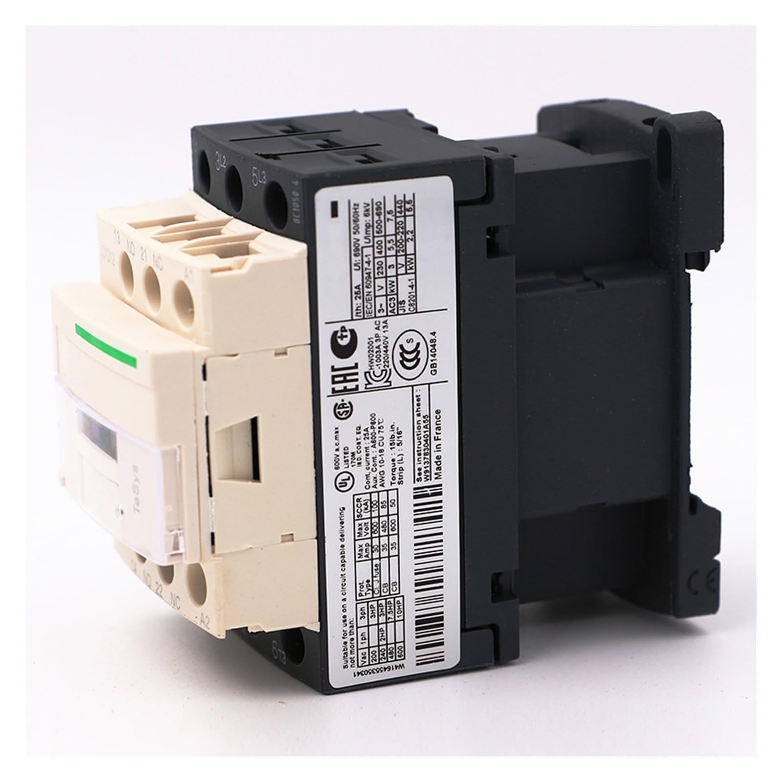 Contactor magnético eléctrico LC1D12C7 AC 3P 3NO LC1-D12C7 12A 32V AC bobina