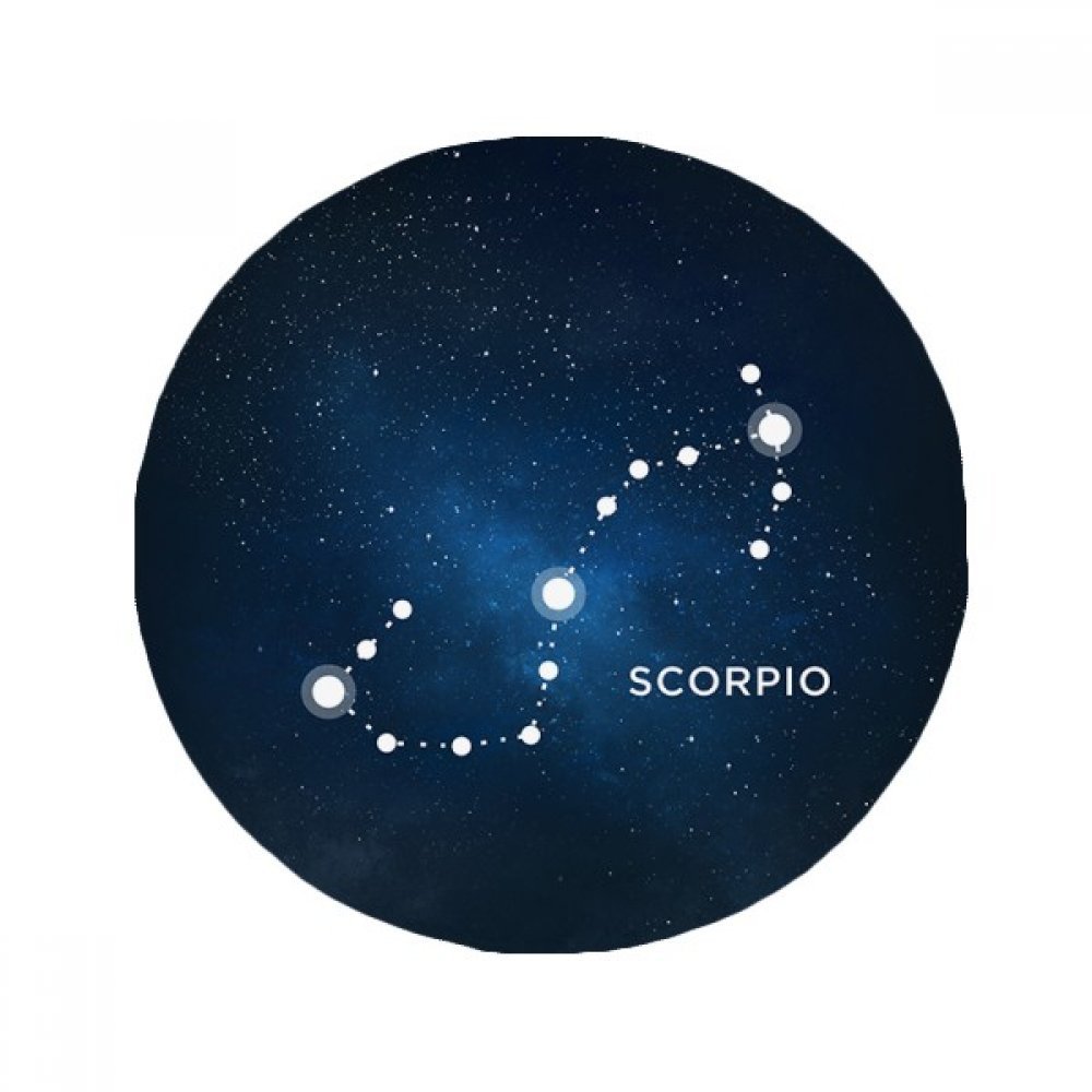 Tapis antidérapant Scorpion Constellation rond et absorbant pour cuisine
