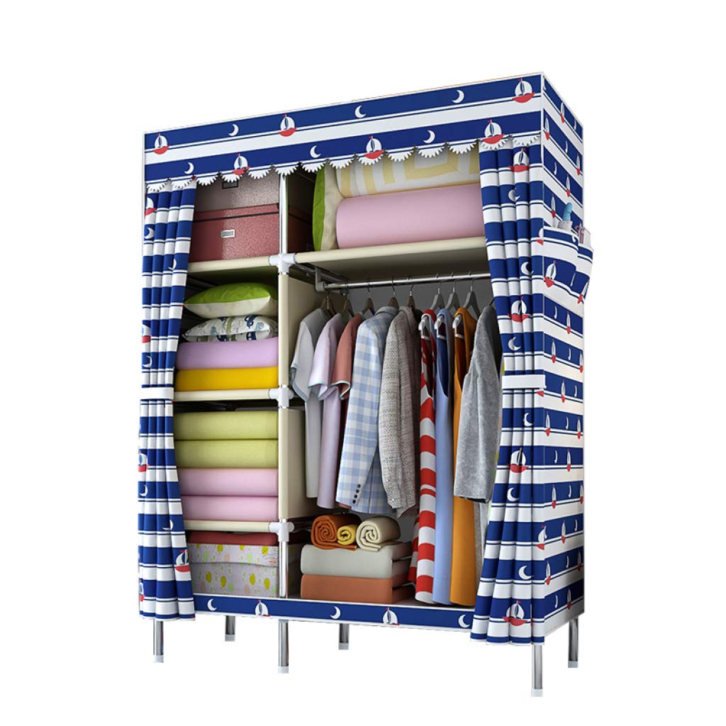Armoire en tissu portable pliable avec penderie et grand organisateur de vêtements