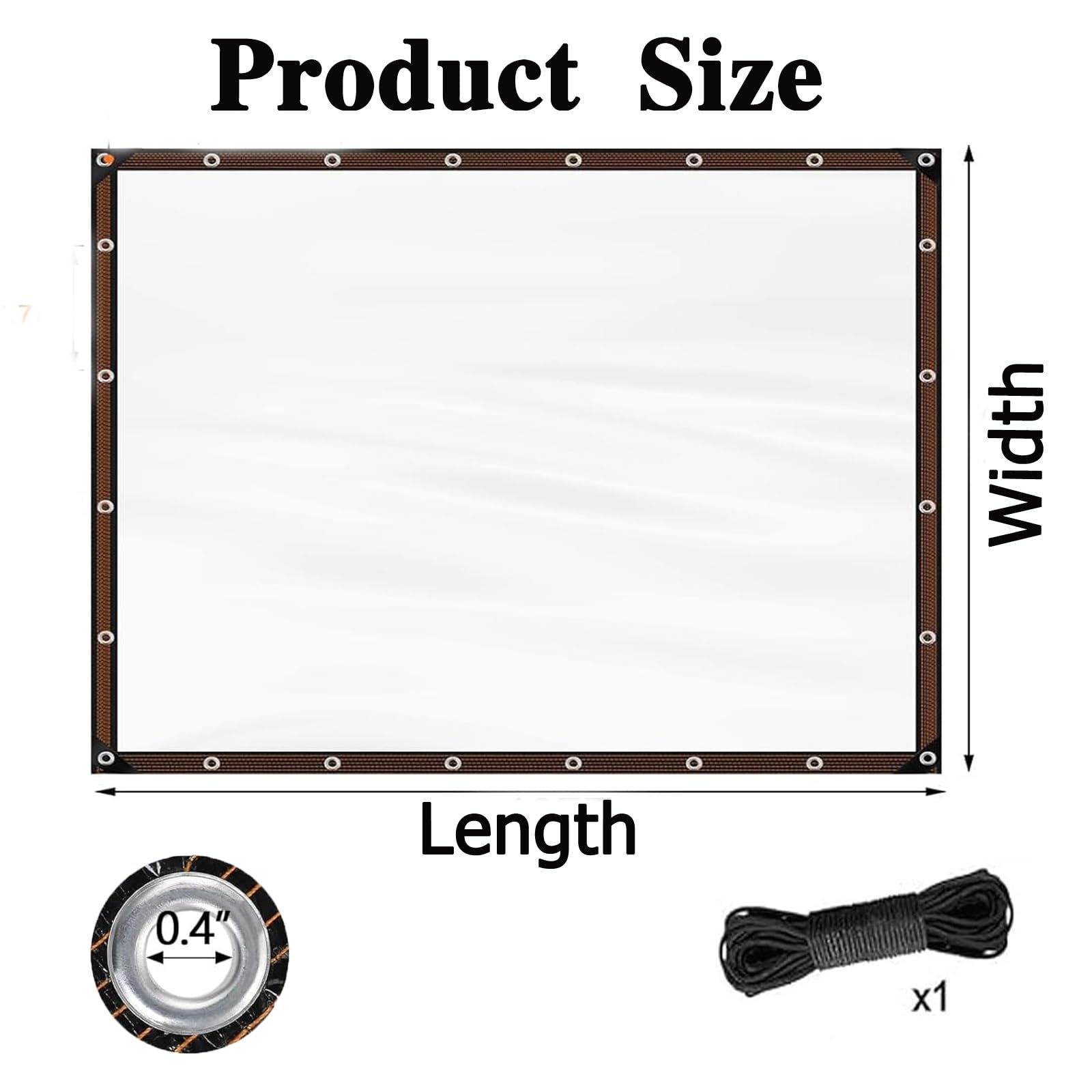 Amazon.com: 7x17 FT Heavy Duty Waterproof Transparent Tarpaulin