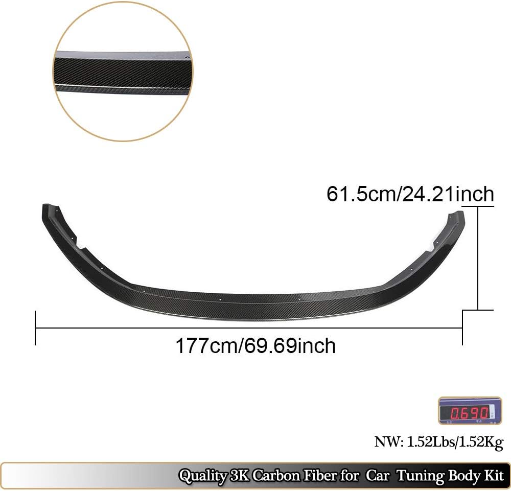 Front Bumper Lip fits Maserati Gran Turismo GT Base Coupe 2007 2008 2009 Factory Outlet Carbon Fiber CF Chin Spoiler Splitter Protector