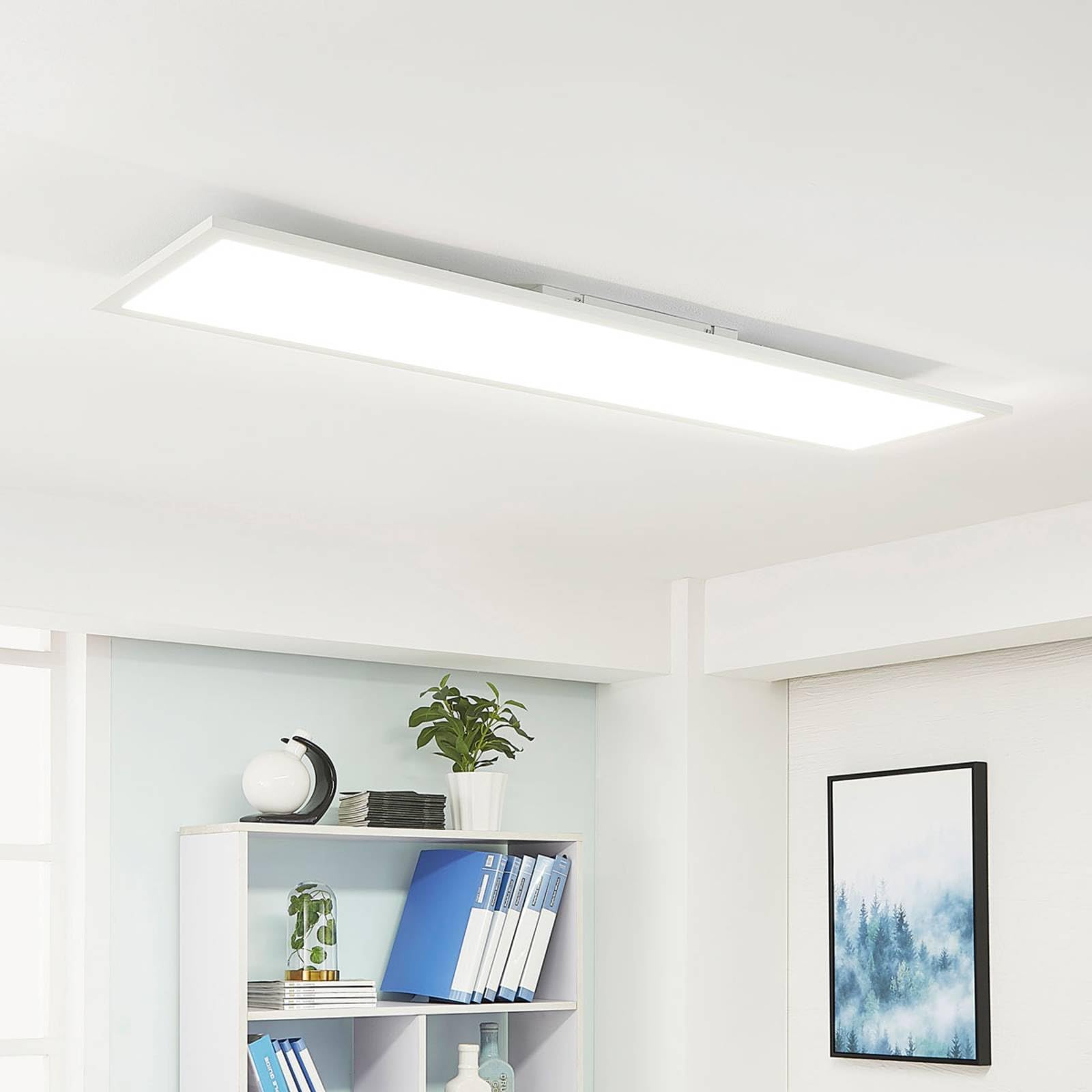 Arcchio LED Panel Lysander dimmbar mit Leselampe in Weiß aus Aluminium (1 flammig,) - Bürolampe Deckenlampe Deckenleuchte Lampe Arbeitszimmerleuchte