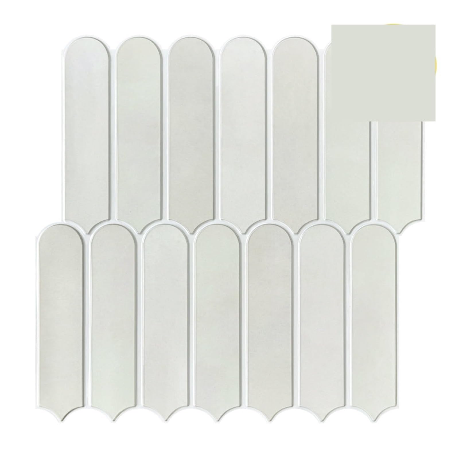 Wall Panels Self Adhesive 1/10pcs 3D Peel and Stick Green Tile 3D Tile Sticker Bathroom Wall Tile 30x30cm(Grey-10pcs)