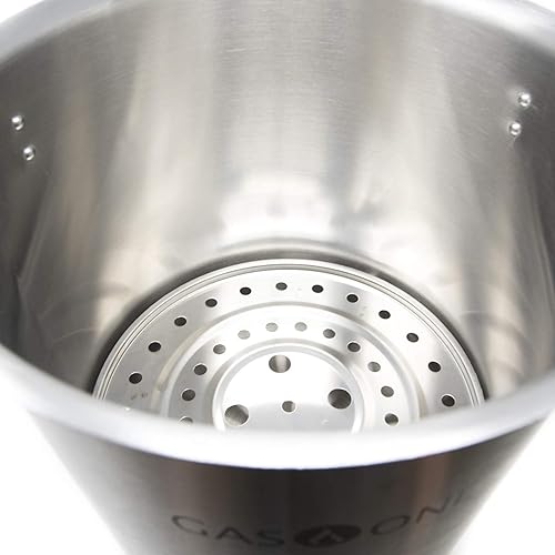 Miniatura 3 de GasOne Olla de acero inoxidable con vaporizador de 6 galones con tapacubierta y estante de vapor, tamal, albóndiga, cangrejo, olla de