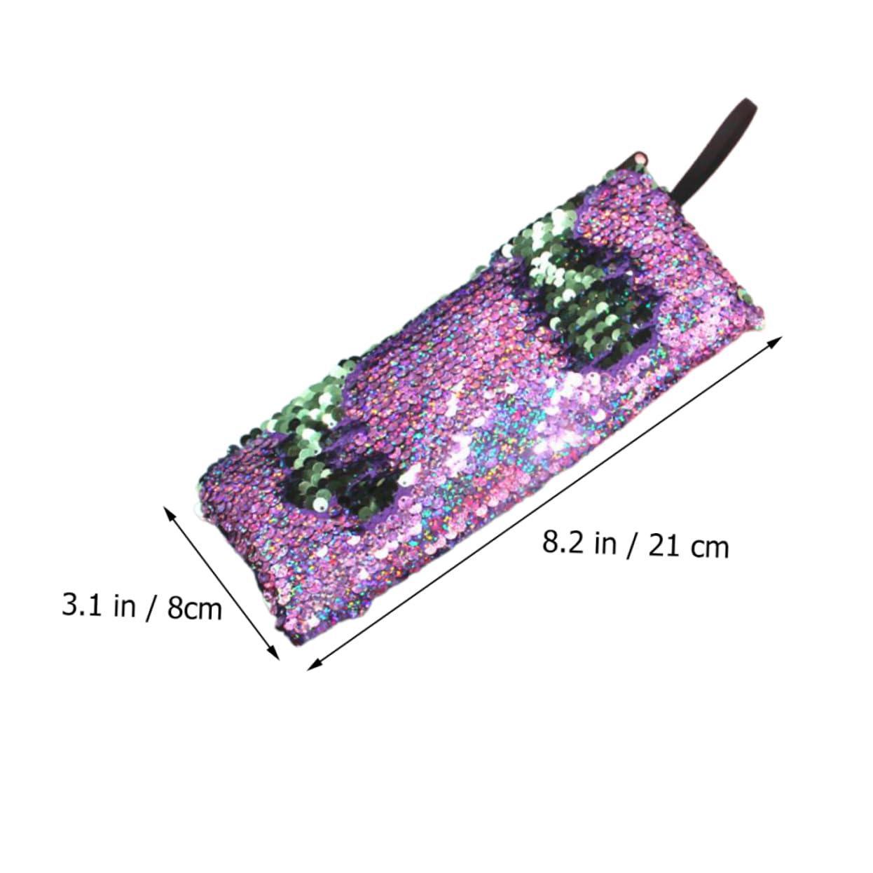 Operitacx 21pezzi Astuccio Tema Sirena Con Paillettes Zipper Rinforzato Per Scuola Portaoggetti Versatile e Pratico Per Penne e Cavi Borsa Per Cancelleria Colorata e Creativa