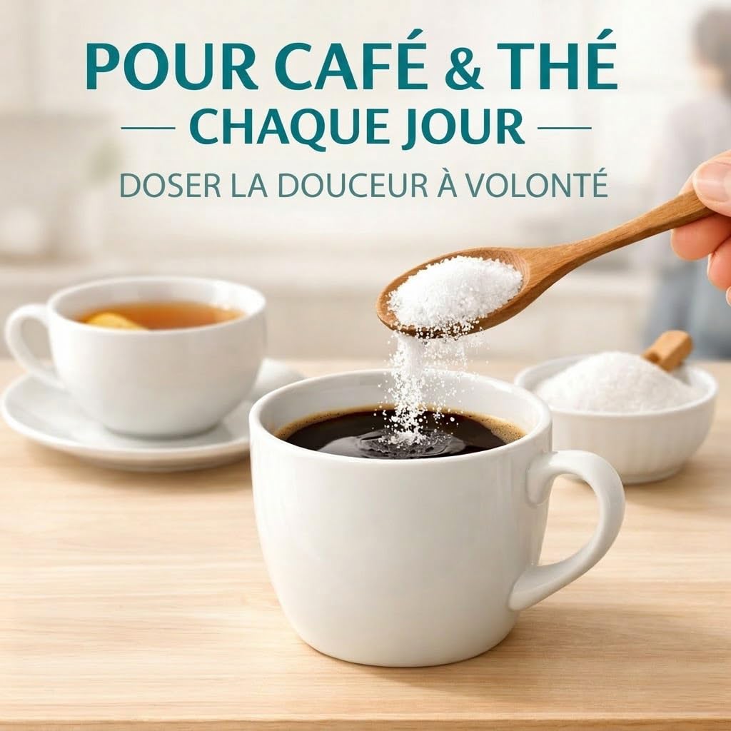 GiDeli Erythritol 5 kg de sucre cristallisé sans calories, substitut alimentaire comme alternative au sucre végétalien et respectueux des dents