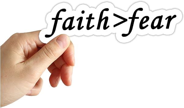 Faith > Fear Sticker Faith Over Fear Religious Stickers Laptop Water Bottle Phone Notebook Decal