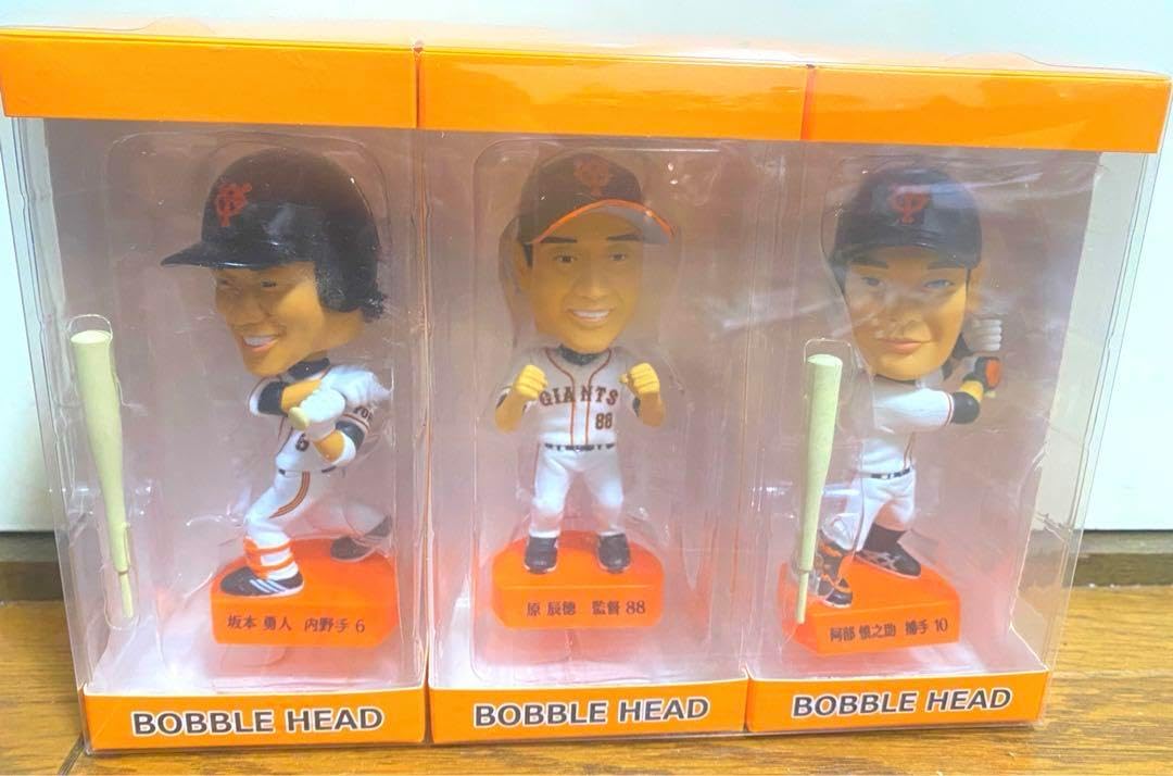 読売ジャイアンツ80周年記念 原監督阿部坂本 首振り人形 巨人