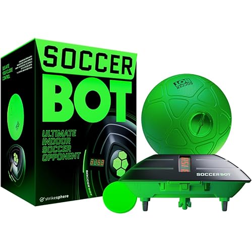 Soccer Bot - Ultimate Indoor Soccer Game with Score Tracker and Speed Modes, Soccer Training Toy