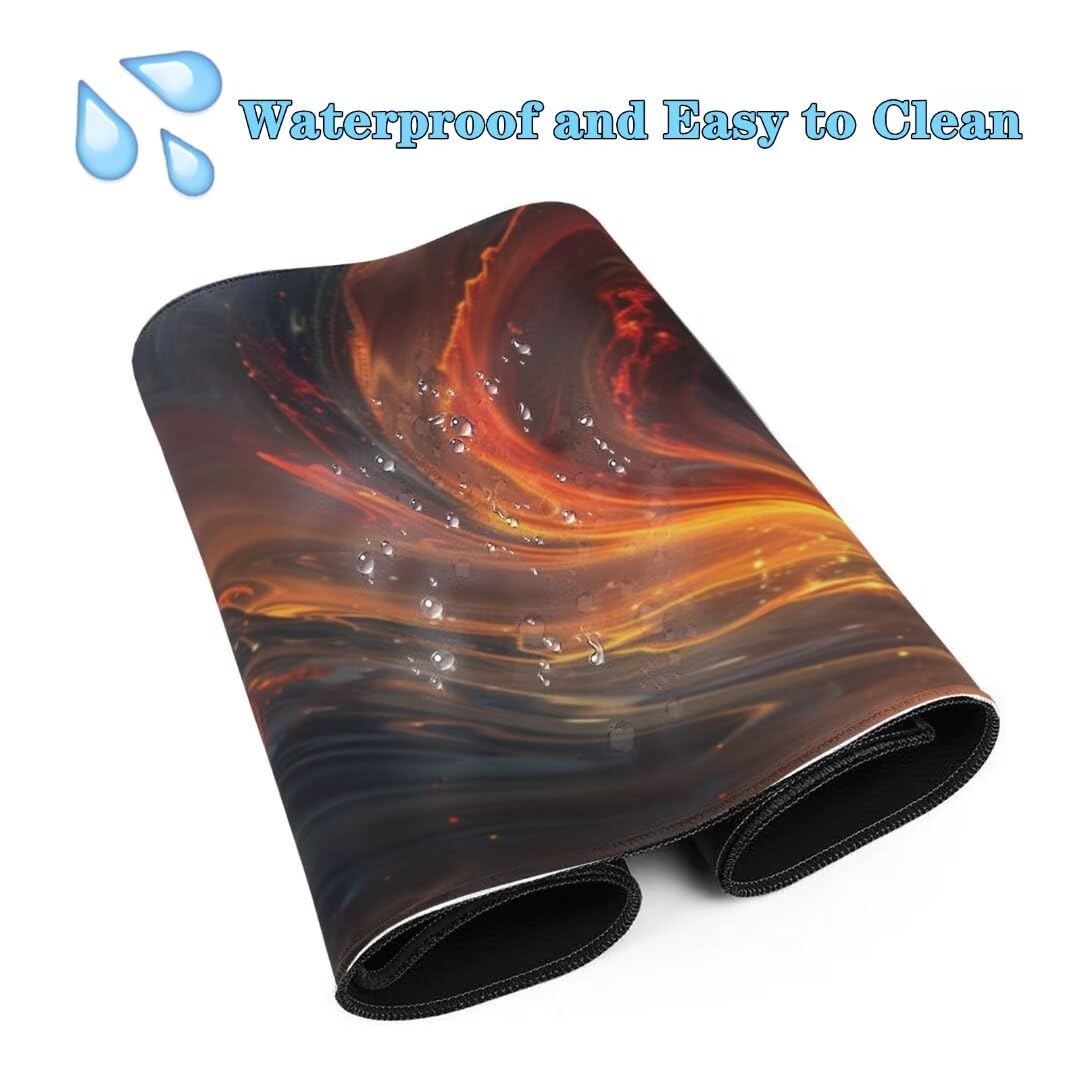 Wszechświat podkładka pod mysz 150 x 80 cm, duża podkładka pod mysz, do gier, wodoodporna podkładka pod mysz Galaxy XXL, gamingowa podkładka pod mysz z antypoślizgową gumową podstawą podkładki pod