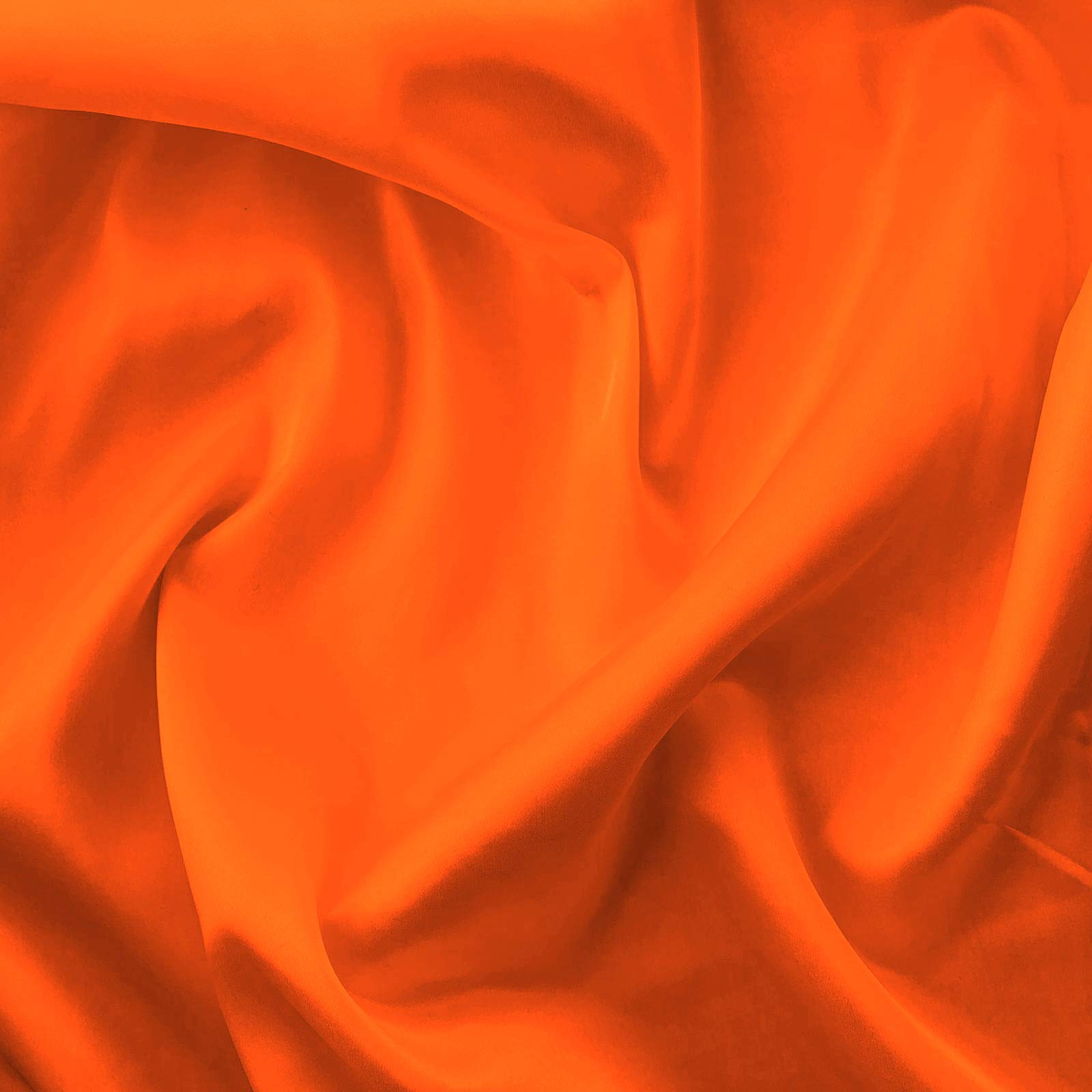 Silky Satin Liquid Fabric Plain Luxury Dress Craft Decoration Drape Dancewear Material 60" – 150cm Wide | Sold per Metre (Orange)