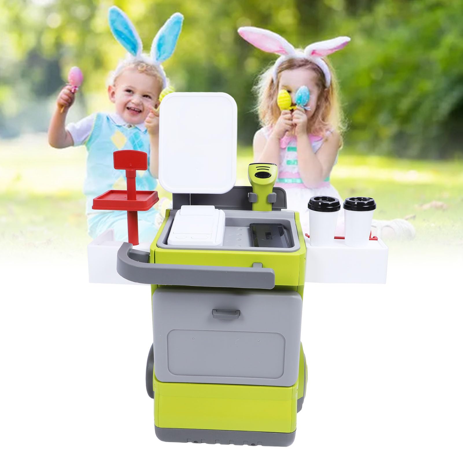 Juego de simulación de Caja registradora de Juguete, calculadora interactiva educativa, máquina de café, refrigerador, Caja registradora de Juguete para niños