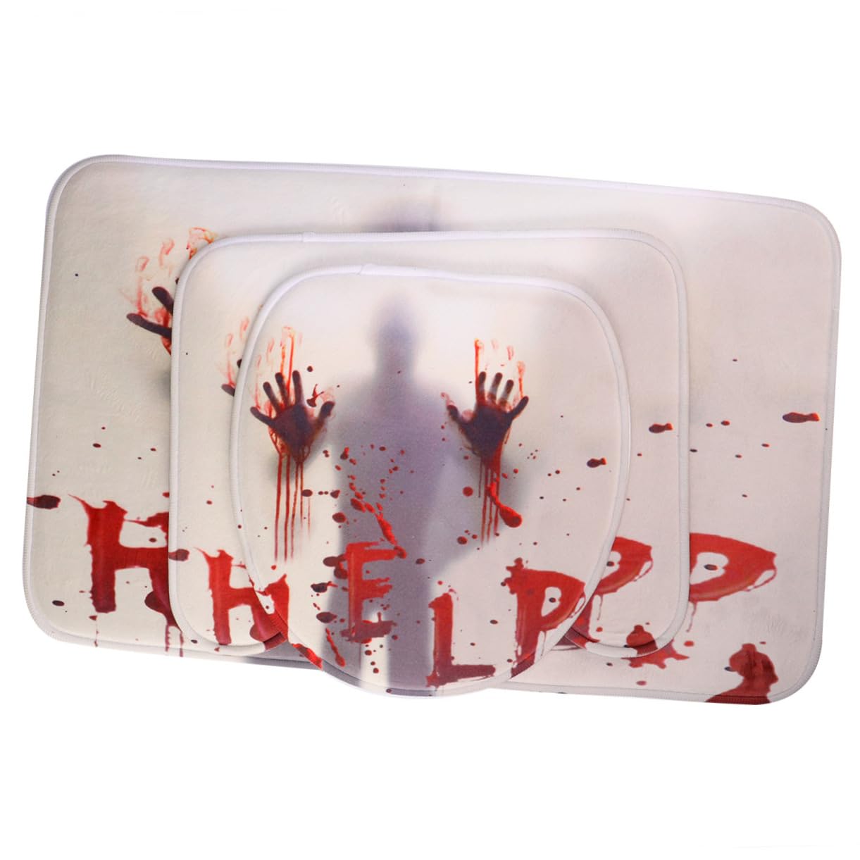 Tapis de toilette Halloween IMIKEYA ensemble de 3 pièces absorbantes pour salle de bain