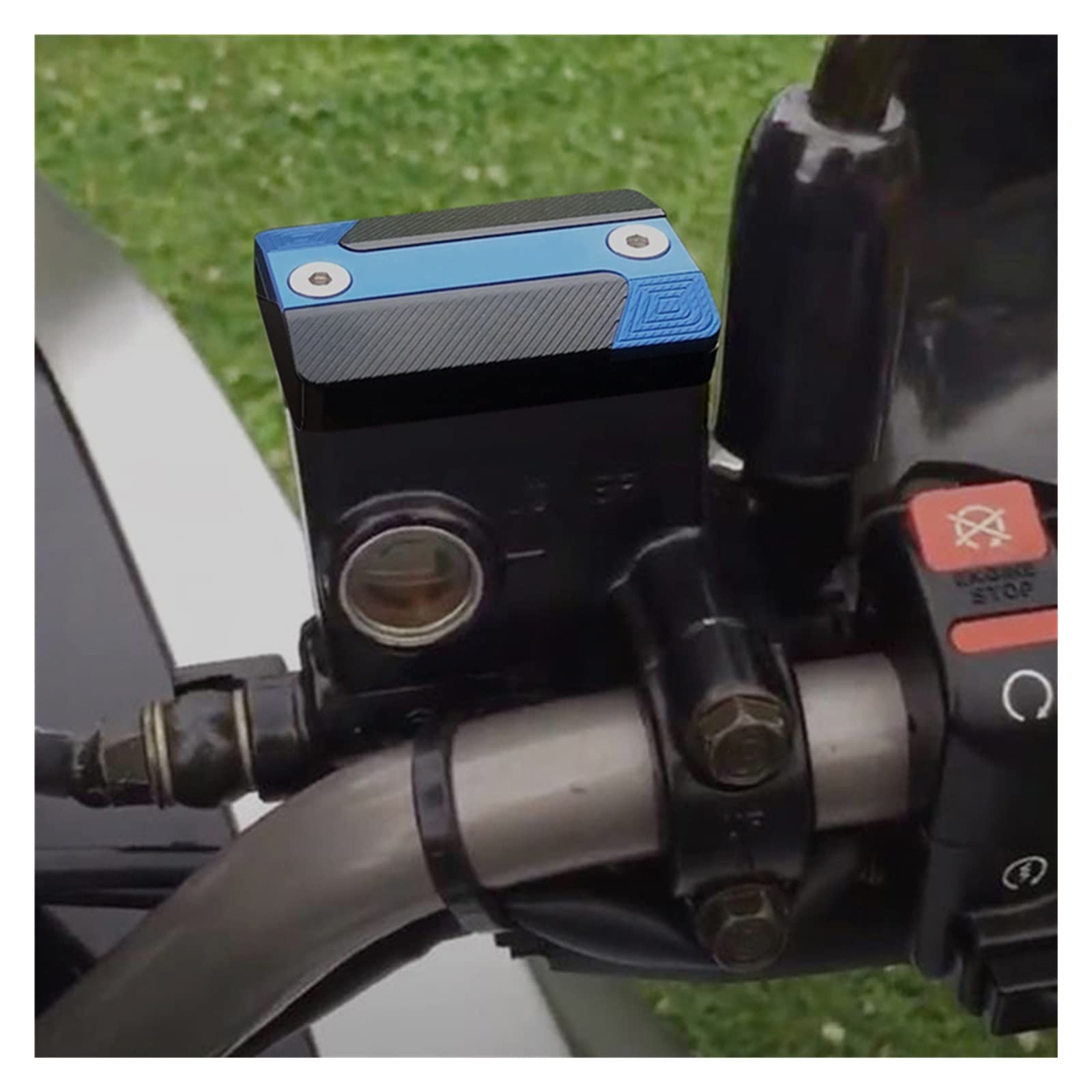 DOLOX Liquido Frenos Cubierta del Depósito De Líquido del Cilindro del Embrague del Freno Delantero De La Motocicleta para YH X-MAX 300 250 125 XMAX300 XMAX250 XMAX125(Azul)