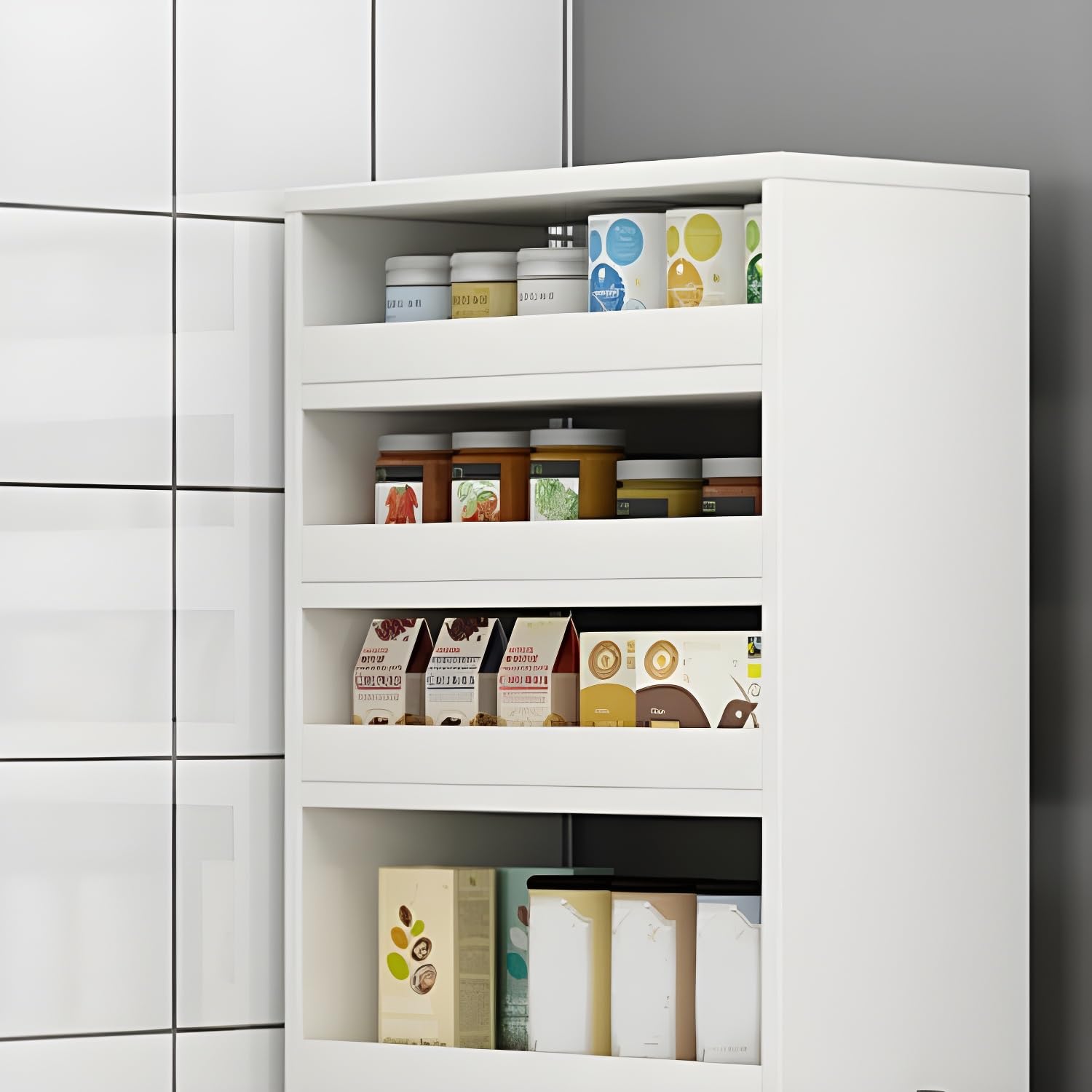 Buffet en bois avec étagères réglables, étagère de rangement mobile pour salle à manger, cuisine, restaurant