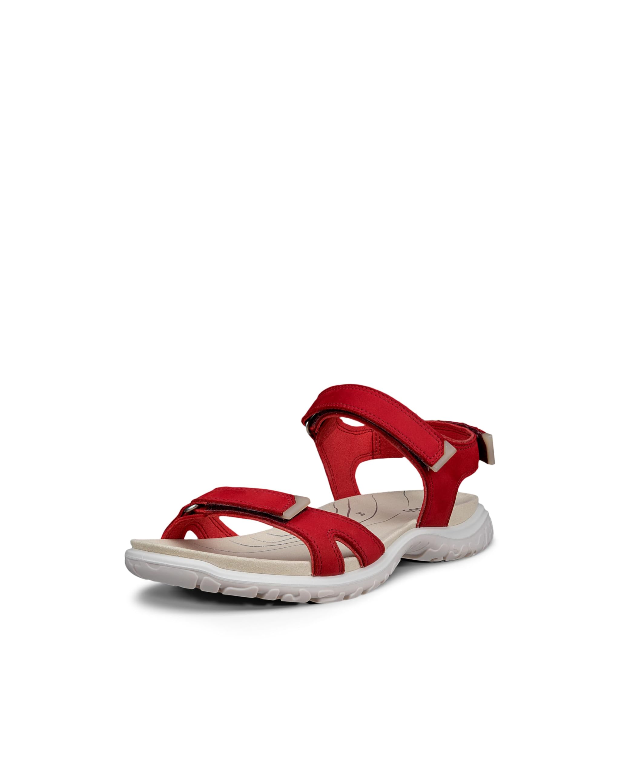ECCO Offroad ROAM Damen Sandale mit 3 Riemen, Chili RED, 40.5 EU