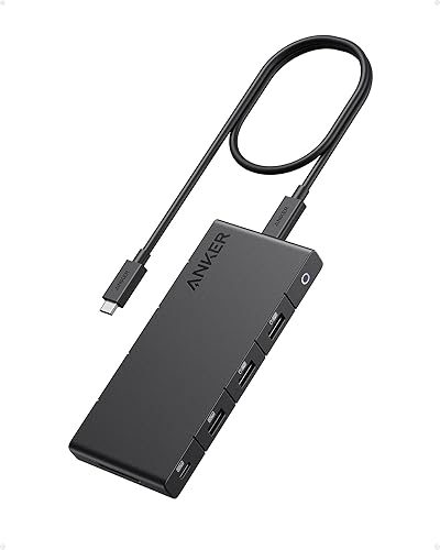 Anker Hub USB C 10 en 1 con entrega de energía de 100 W, HDMI 4K dual, 4 puertos USB-AUSB-C, Ethernet, ranura para tarjeta SD para portátiles
