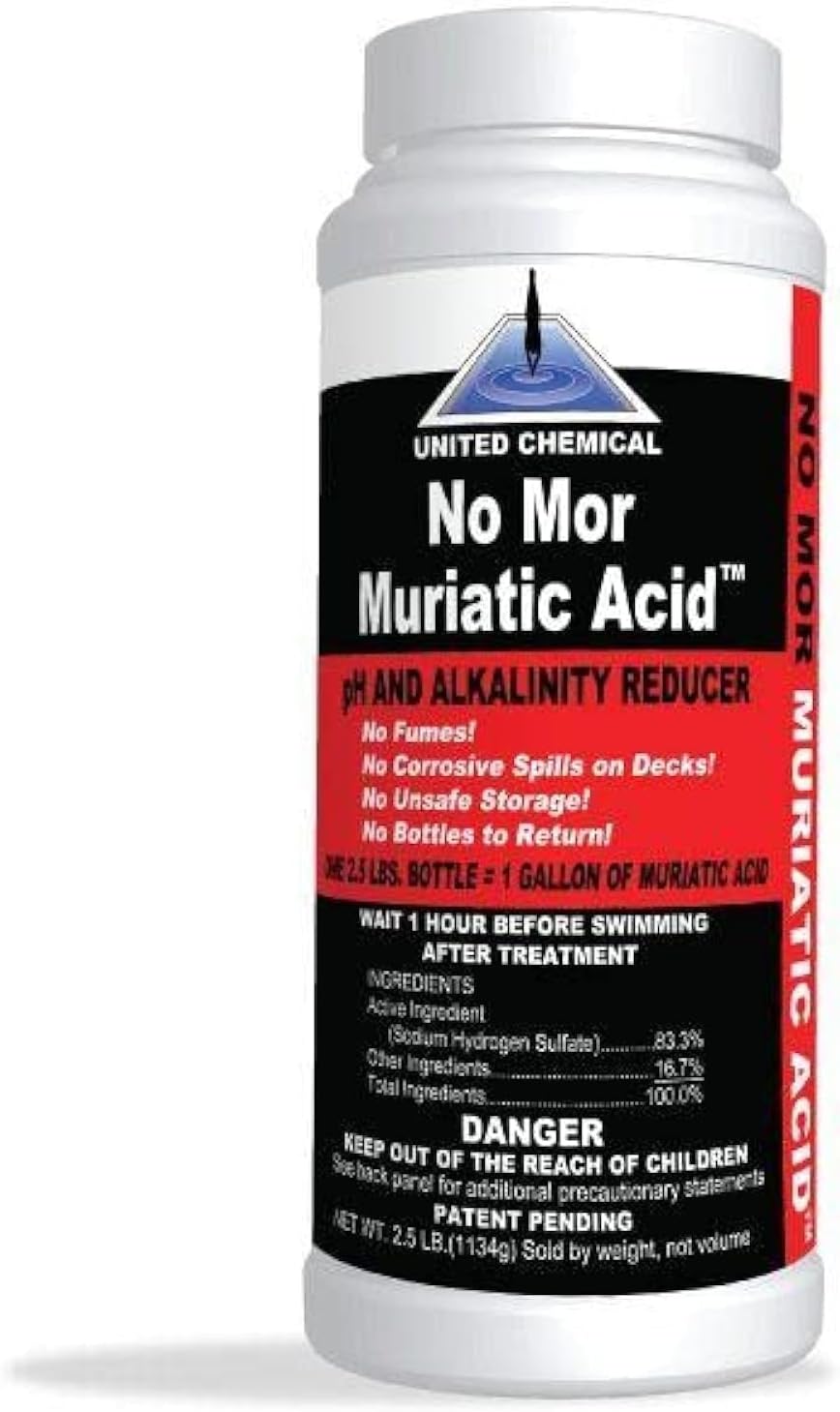 No Mor Muriatic Acid Swimming Pool pH Reducer - 2.5 Pounds