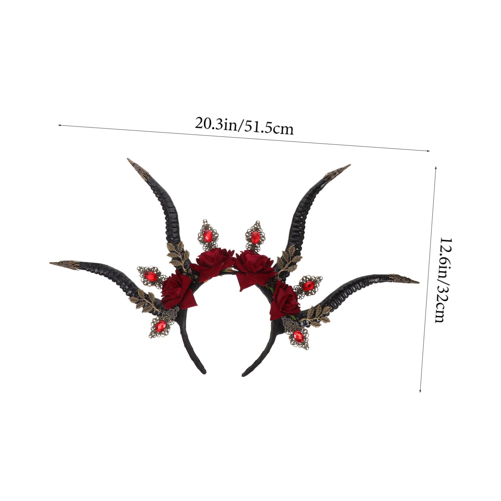 Halloween Stirnband Teufels Haarreif Dämonen Hörner Schwarz für Mottoparty