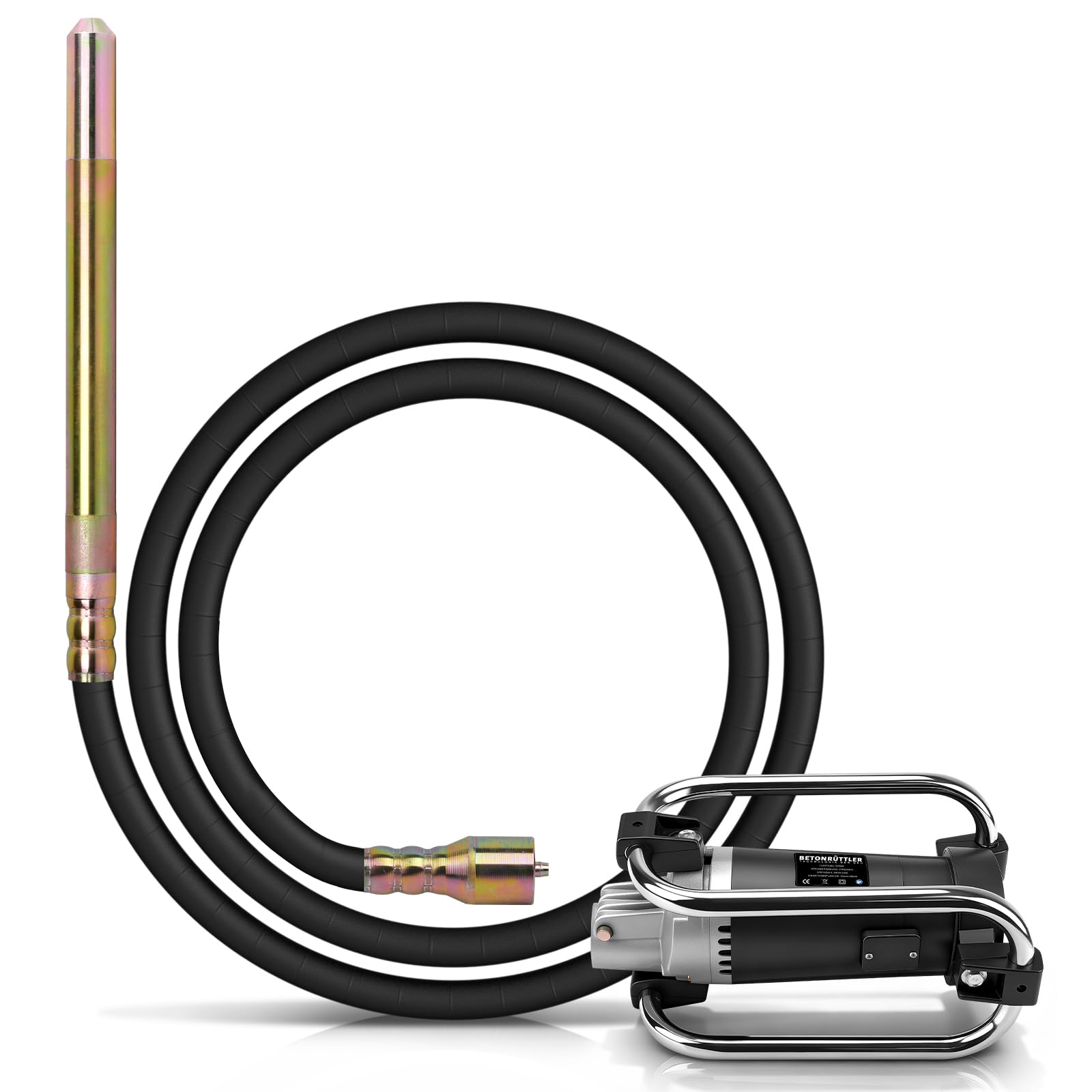 3200 W Betonrüttler mit 35mm 4m Kabel Betonverdichter, 6800U/min | Flaschenrüttler Beton Rüttler Innenrüttler mit Einer Isolationsschicht für Fundamente, Säulen und Bodenplatten