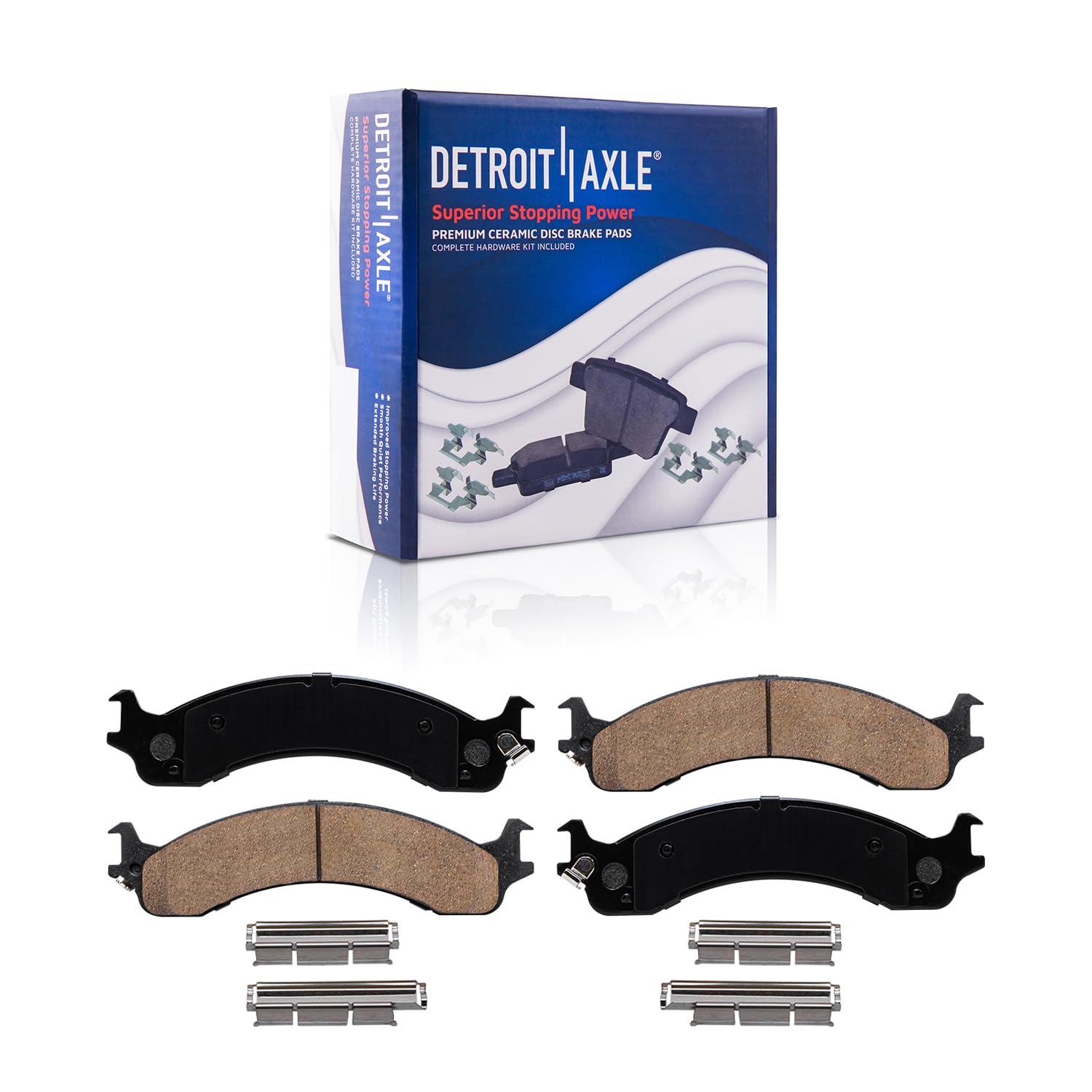 Detroit Axle - Front Brake Pads for 2000-2002 Dodge Ram 2500 3500