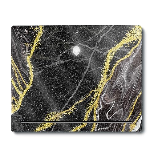 Image of MightySkins Glossy Glitter Skin Compatible with Alienware X16 R1 (2023) Full Wrap Kit - Black Marble Glitter | Protective, Durable High-Gloss Glitter Finish | Easy to Apply | Made in The USA